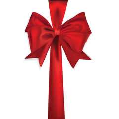 Shiny red satin ribbon