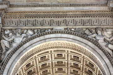 Arc de triomphe in  Paris - France