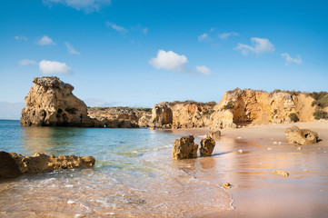 Fototapeta na wymiar Golden beaches of Albufeira, Portugal