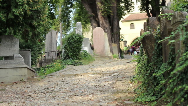 Visitors of Cemetery