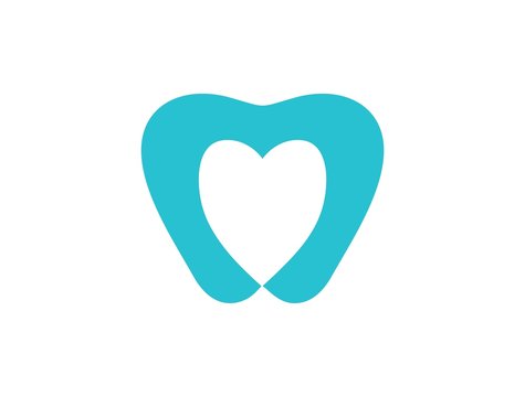 dental heart logo icon template 2