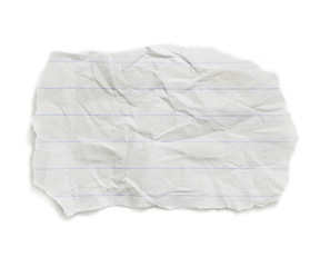 Obraz premium Piece of torn paper on plain background