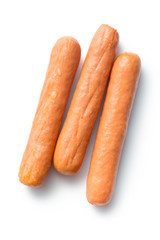 sausages on white background