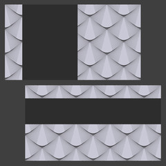 Obraz premium Gray cards, black lines.