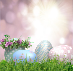 Background with easter eggs.