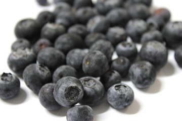 Fresh blueberry isolated on white.