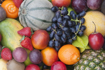 Obst, verschiedene Früchte