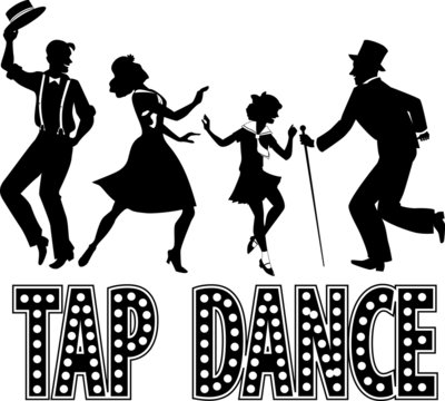 Tap Dance Silhouette Banner