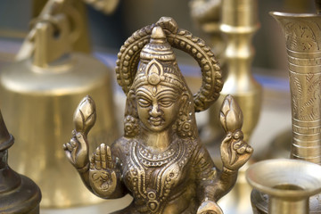 Fototapeta na wymiar Closeup to Lakshmi Statue