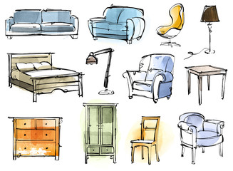 Furniture Doodle - 79692261