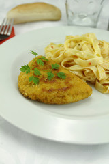cordon bleu et tagliatelles