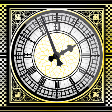 Big Ben Clock Detailed - Vector Illustration