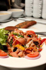 Salad - smoked salmon with