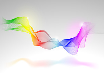 Abstract Background with Rainbow Lines