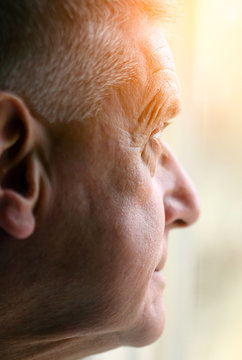 Portrait Of Elderly Man Lost In Thought