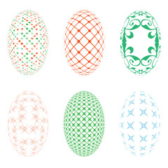 Easter eggs on a white background
