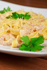 Pasta with shrimps