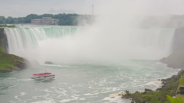 Niagara Falls view from Skylon Tower. Canada.