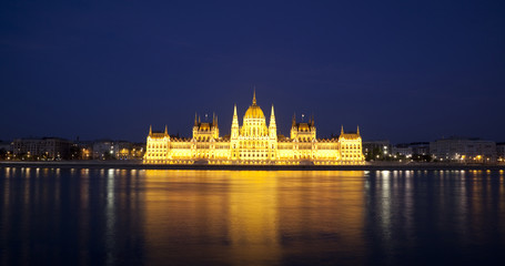 The Hungarian Parliament in the night