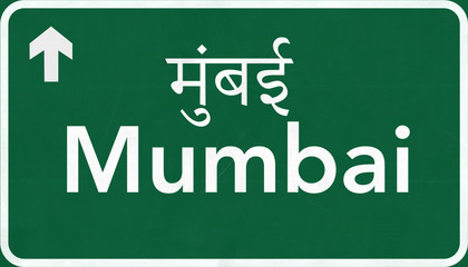 Mumbai India Highway Road Sign