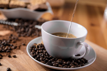 Home life, coffee break, ambient colorful theme