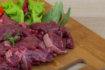 Raw venison
