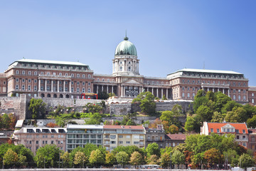 Fototapeta na wymiar Panorama of Budapest with the Royal Palace