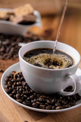 Traditional coffee, organic home concept