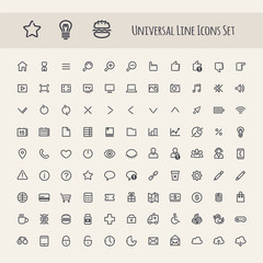Set of Line Universal Icons