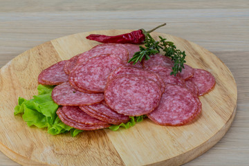 Sliced salami