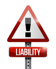 liability warning sign illustration design