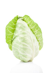 fresh cabbage isolated on white background