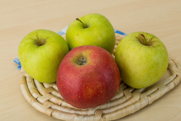 Red and green apples