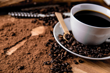 Traditional coffee, organic home concept