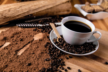 Traditional coffee, organic home concept