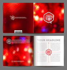 Vector abstract template booklet design