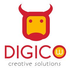 Logo template, vector, bull cow head