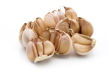 Garlic isolated on the white background.