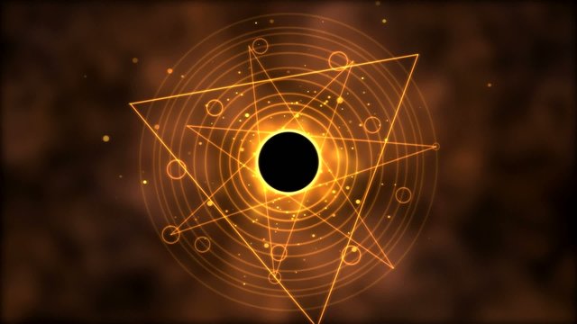 Magic circle, Geometric Background Animation - Loop Golden
