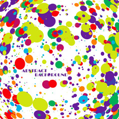 Abstract colorful frame of circles