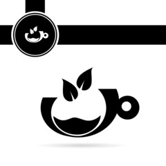 cup of coffee black vector