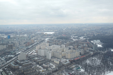 Fototapeta na wymiar View from Ostankino television tower