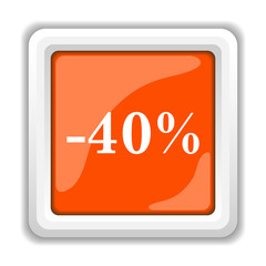 40 percent discount icon