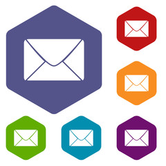 Mail rhombus icons