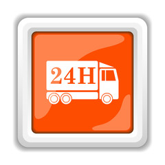 24H delivery truck icon