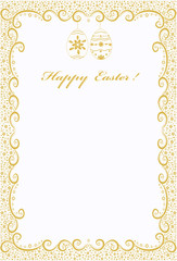 Frame for congratulations Happy Easter vector illustration