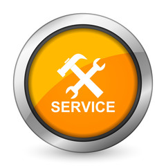 Fototapeta premium service orange icon
