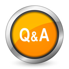 question answer orange icon
