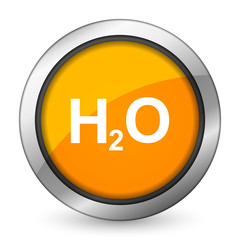 water orange icon h2o sign