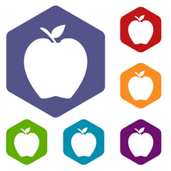 Apple rhombus icons